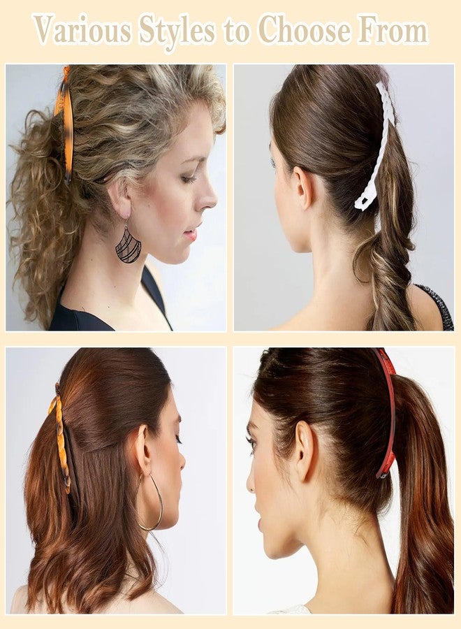 Hapdoo 18pcs Banana Clip Hair Clips, Hapdoo Banana Clips for Women Girls Volumizing Ponytail Hair Claw Clip Styling Accessories, 6 Styles - Image 4